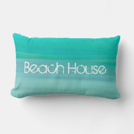Cojín Lumbar Casa de playa de agua marina Aquamarina