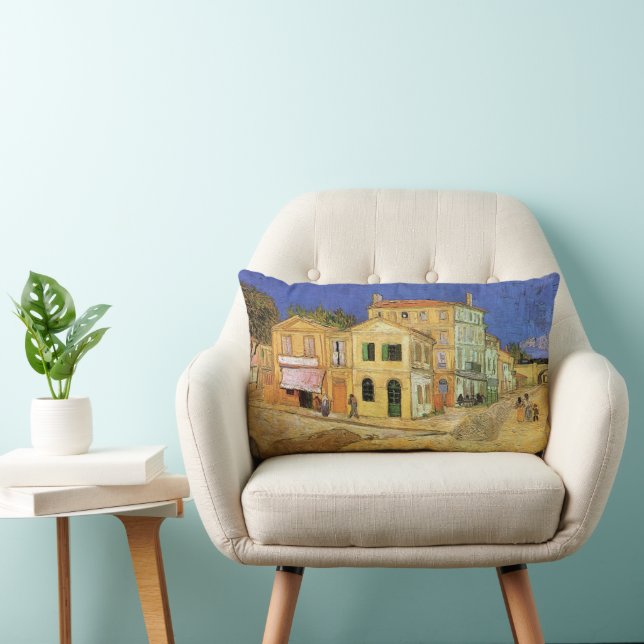 Cojín Lumbar Casa de Vincent en Arles, por Vincent van Gogh (Silla)