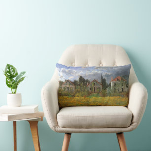 Cojín Lumbar Casas en Argenteuil por Claude Monet, Arte Antiguo