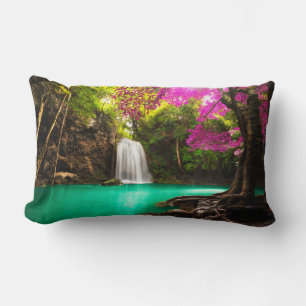 Cojín Lumbar Cascada en bosque del otoño
