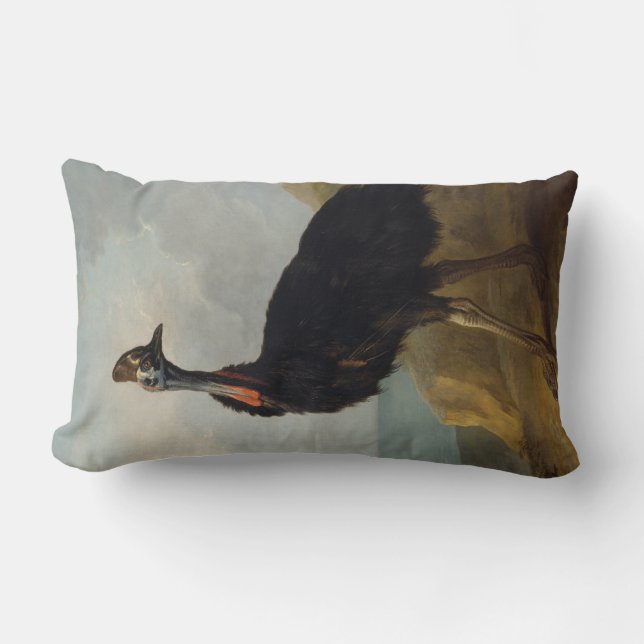 Cojín Lumbar Cassowary (pájaro australiano) (Arte de animales s (Anverso)