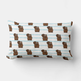 Cojín Lumbar castor en franjas azules