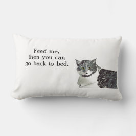 Cojín Lumbar Cat- Alimentarme, luego puedes volver a la cama.