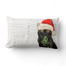Cat Lover Navidades Black Bombay Santa Kitty