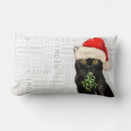 Cojín Lumbar Cat Lover Navidades Black Bombay Santa Kitty