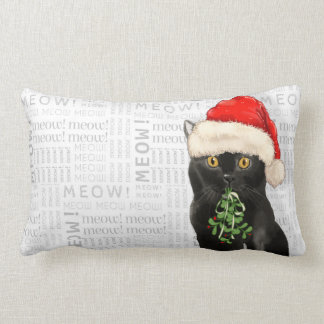 Cojín Lumbar Cat Lover Navidades Black Bombay Santa Kitty