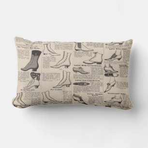 Cojín Lumbar Catálogo de zapatos de mujeres de la época - Moda 