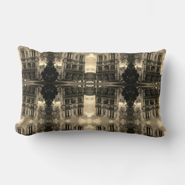 Cojín Lumbar Catedral de Notre Dame Throw Pi (Anverso)