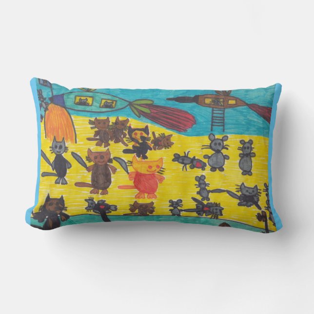 Cojín Lumbar Cats' War Against Mice Pillow (Anverso)