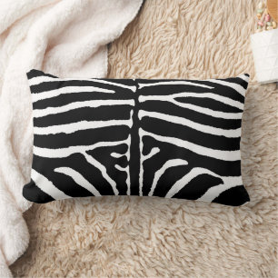 Cojín Lumbar Cebra en blanco y negro