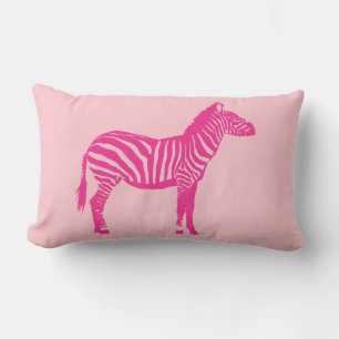 Cojín Lumbar Cebra: fucsia y rosa claro