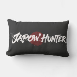 Cojín Lumbar Cepillo de Nieve Arte - Cazador de Japow - Negro