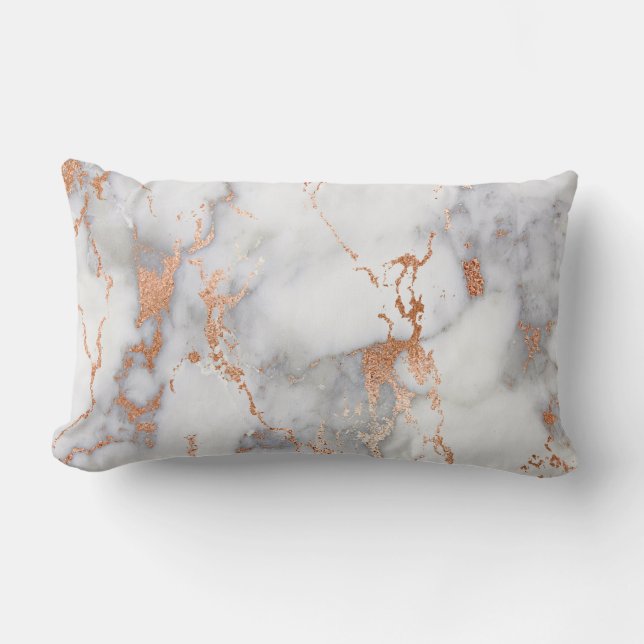 Cojín Lumbar Cepillo rosa rosa gris blanco Cepillo de cobre Már (Anverso)