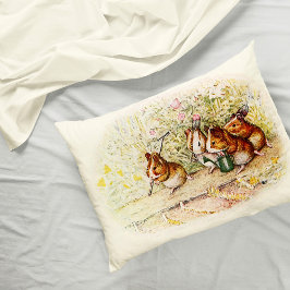 Cojín Lumbar Cerdos de Guinea plantando en el jardín