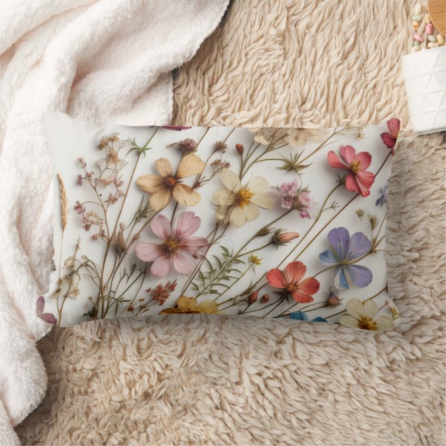 Cojín Lumbar Cesta de almacenamiento de flores silvestres de pr (Manta)