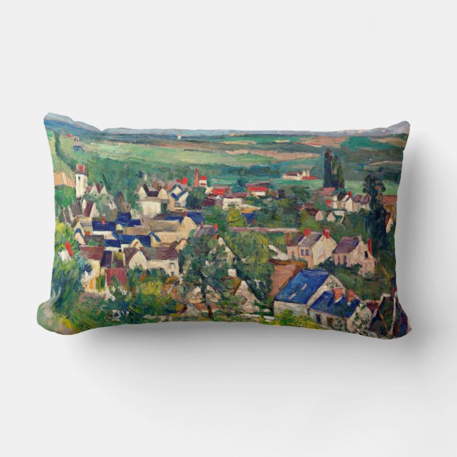 Cojín Lumbar Cezanne - Auvers, Vista Panorámica, (Anverso)