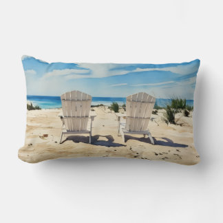 Cojín Lumbar Chairs in sand Siesta Key Beach Pillow