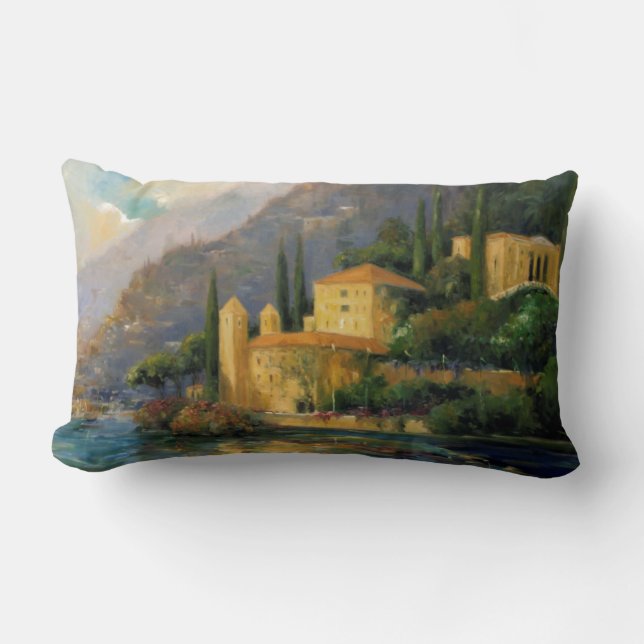 Cojín Lumbar Chalet del lago (Anverso)