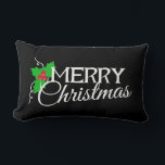 Cojín Lumbar Chalkboard Merry Christmas Pillow<br><div class="desc">Chalkboard Merry Christmas Pillow</div>