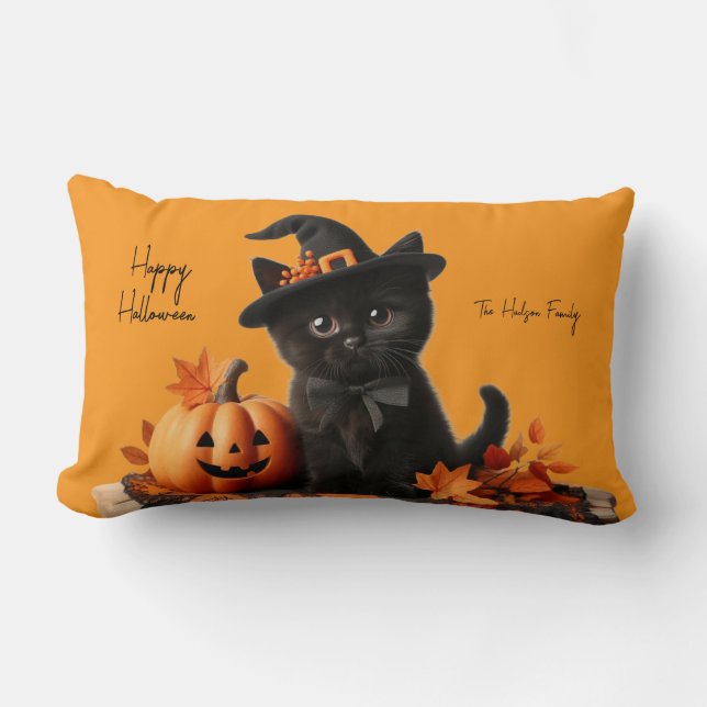 Cojín Lumbar Chalot halloween Citrouille Family (Anverso)