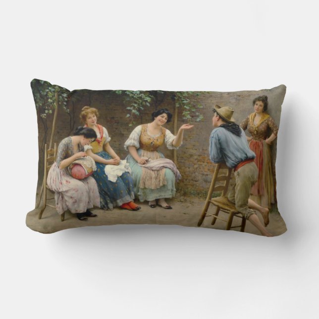 Cojín Lumbar Chat amigable (Anverso)