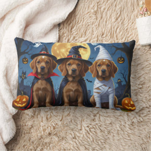 Cojín Lumbar Chesapeake Bay Terrier Pumpkin Halloween Funny