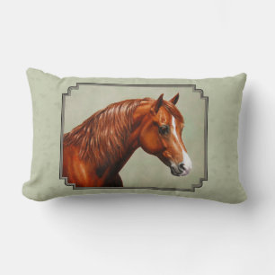 Cojín Lumbar Chestnut Morgan Horse Sage Green