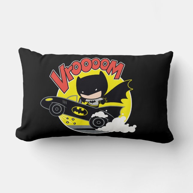 Cojín Lumbar Chibi Batman In The Batmobile (Anverso)