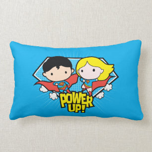 Cojín Lumbar ¡Chibi Superman & Chibi Supergirl Power Up!