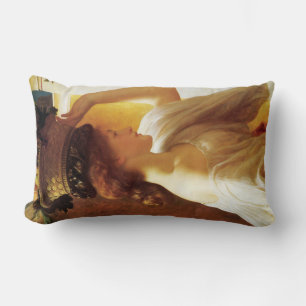 Cojín Lumbar Chica con una cesta de fruta (por Frederic Leighto