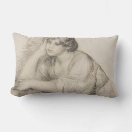 Cojín Lumbar Chica en sesión (por Pierre-Auguste Renoir)