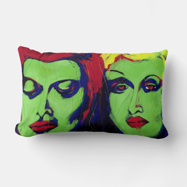 Cojín Lumbar Chicas marchosas (Anverso)