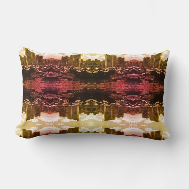 Cojín Lumbar China Barcos de casa de Hong Kong río 1970 (Anverso)