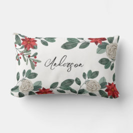 Cojín Lumbar Christmas Greenery Berries 