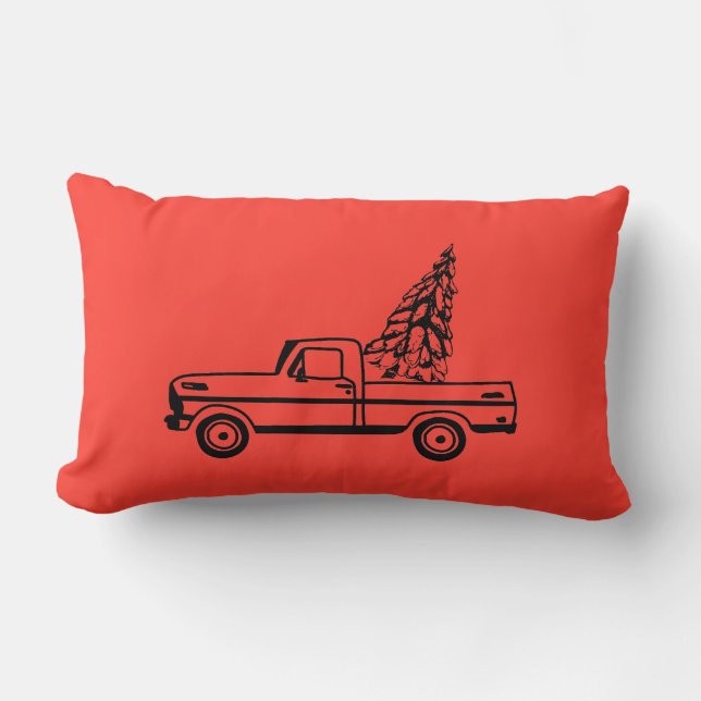 Cojín Lumbar Christmas tree truck (Anverso)