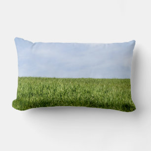 Cojín Lumbar Cielo Azul Y Hierba Verde