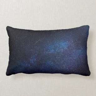 Cojín Lumbar Cielo de galaxia de noche estrellada azul marino
