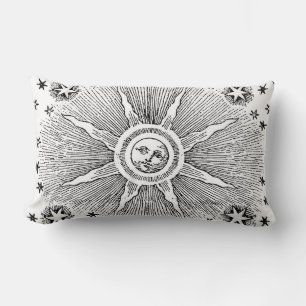 Cojín Lumbar Cielo Nocturno Antiguo Estrellas Sol Zodiaco Medie