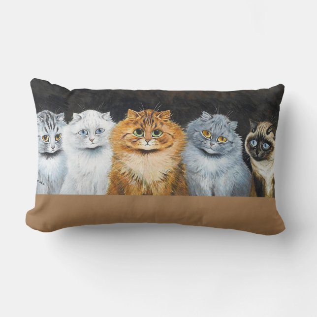 Cojín Lumbar Cinco gatos, Louis Wain (Anverso)