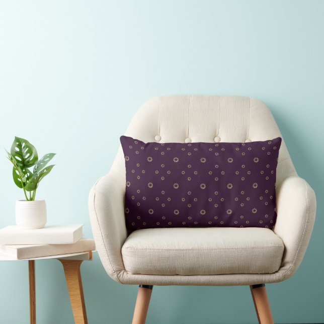 Cojín Lumbar Ciruela | Zinnia Dorada Sol (Silla)