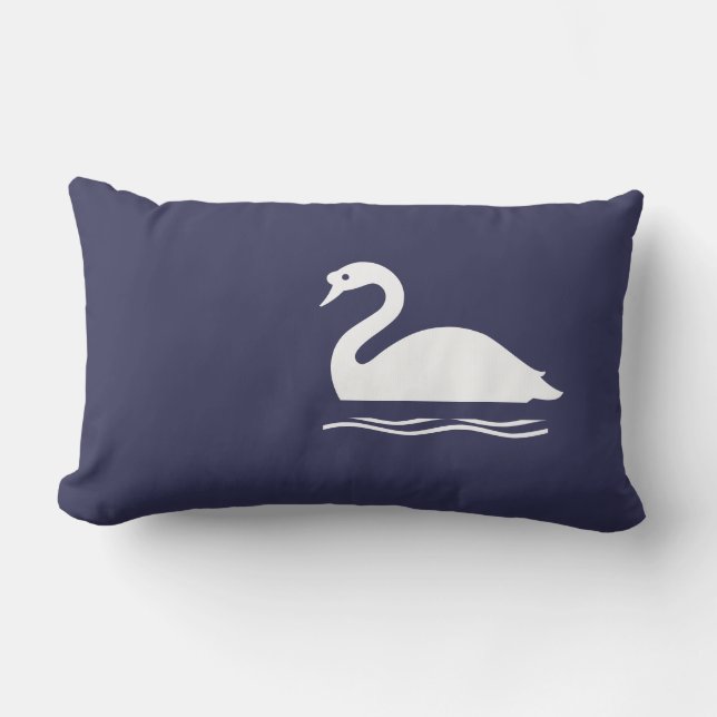 Cojín Lumbar Cisne blanco (Anverso)