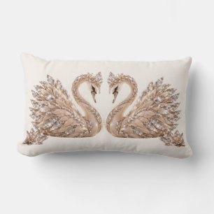 Cojín Lumbar Cisne de Cristal de Lujo
