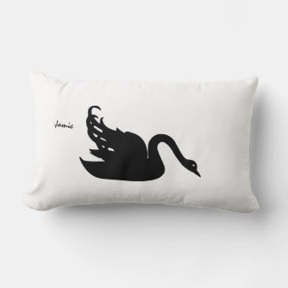 Cojín Lumbar Cisne negro y blanco cualquier color