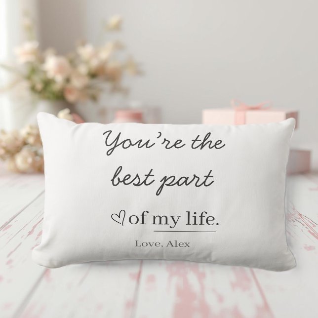 Cojín Lumbar Cita de amor personalizada moderna  (Subido por el creador)
