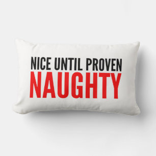 Cojín Lumbar Cita de humor de Navidad agradable hasta que se de