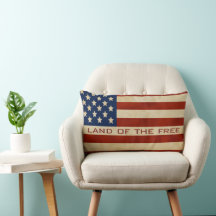 Cita - Pillow de bandera estadounidense vintage