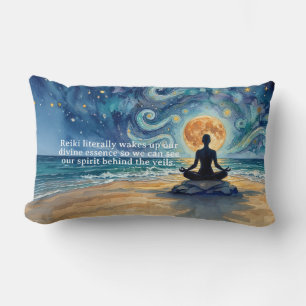 Cojín Lumbar Citas de Yoga Meditación Cielo Nocturno Estrellado