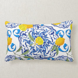 Cojín Lumbar Cítricos de verano, boho, bohemio, floral 