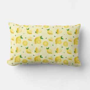 Cojín Lumbar Cítricos limón amarillo y hoja
