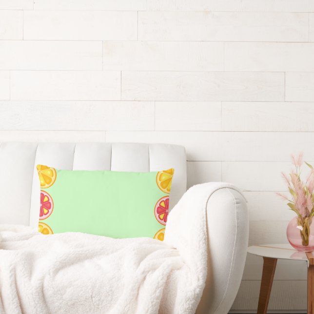 Cojín Lumbar Cítricos TROPICAL SUMMER FRUIT Naranja limones Sli (Sofá)